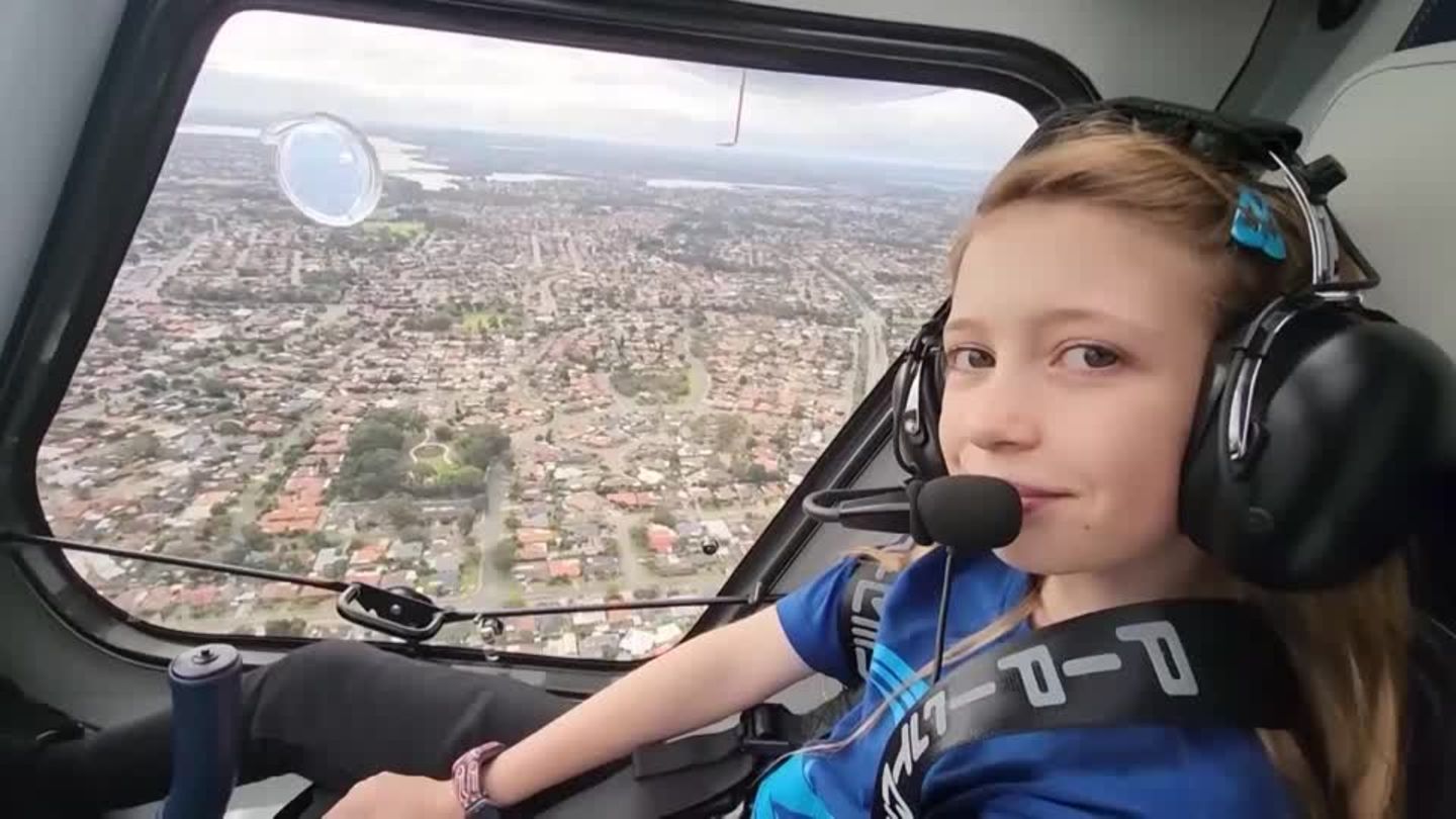 Emissionsfrei in der Luft: Zehnjährige Pilotin fliegt vollelektrisches Flugzeug – und lehrt 