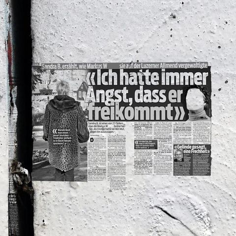 Ausschnitt eines Zeitungsberichts zu einer von W. begangenen Vergewaltigung