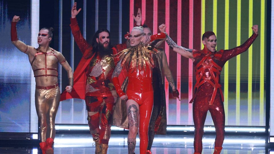 Lord of the Lost beim ESC auf der Bühne Lord of the Lost beim ESC auf der Bühne