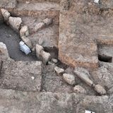 5500 Jahre altes Stadttor in Tel Erani, Israel