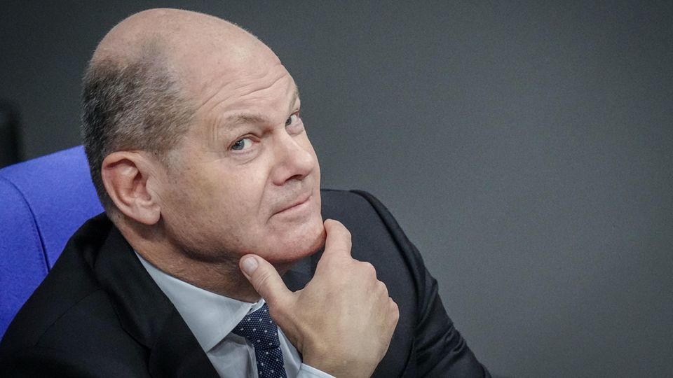 Kanzler Scholz: Die Regierung ist nun offenbar völlig, völlig einig