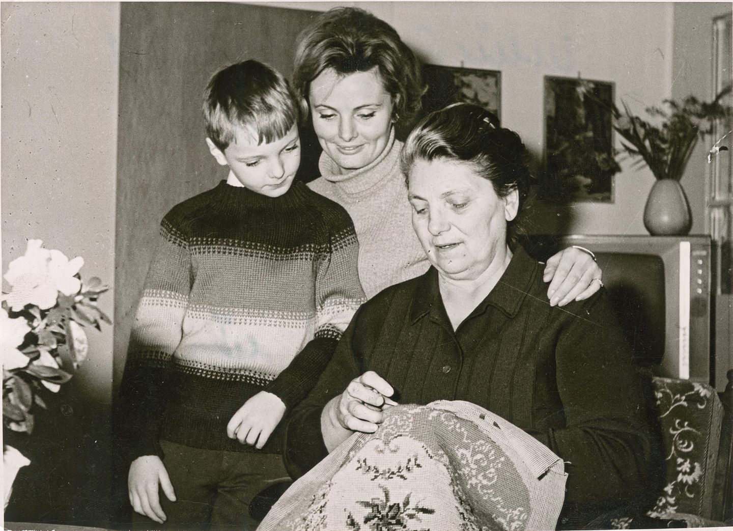 Ruth Maria Kubitschek mit Sohn Alexander und Mutter