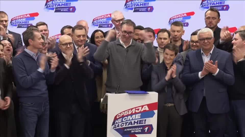 Video: Serbien: Vucic verkündet Sieg bei Parlamentswahlen