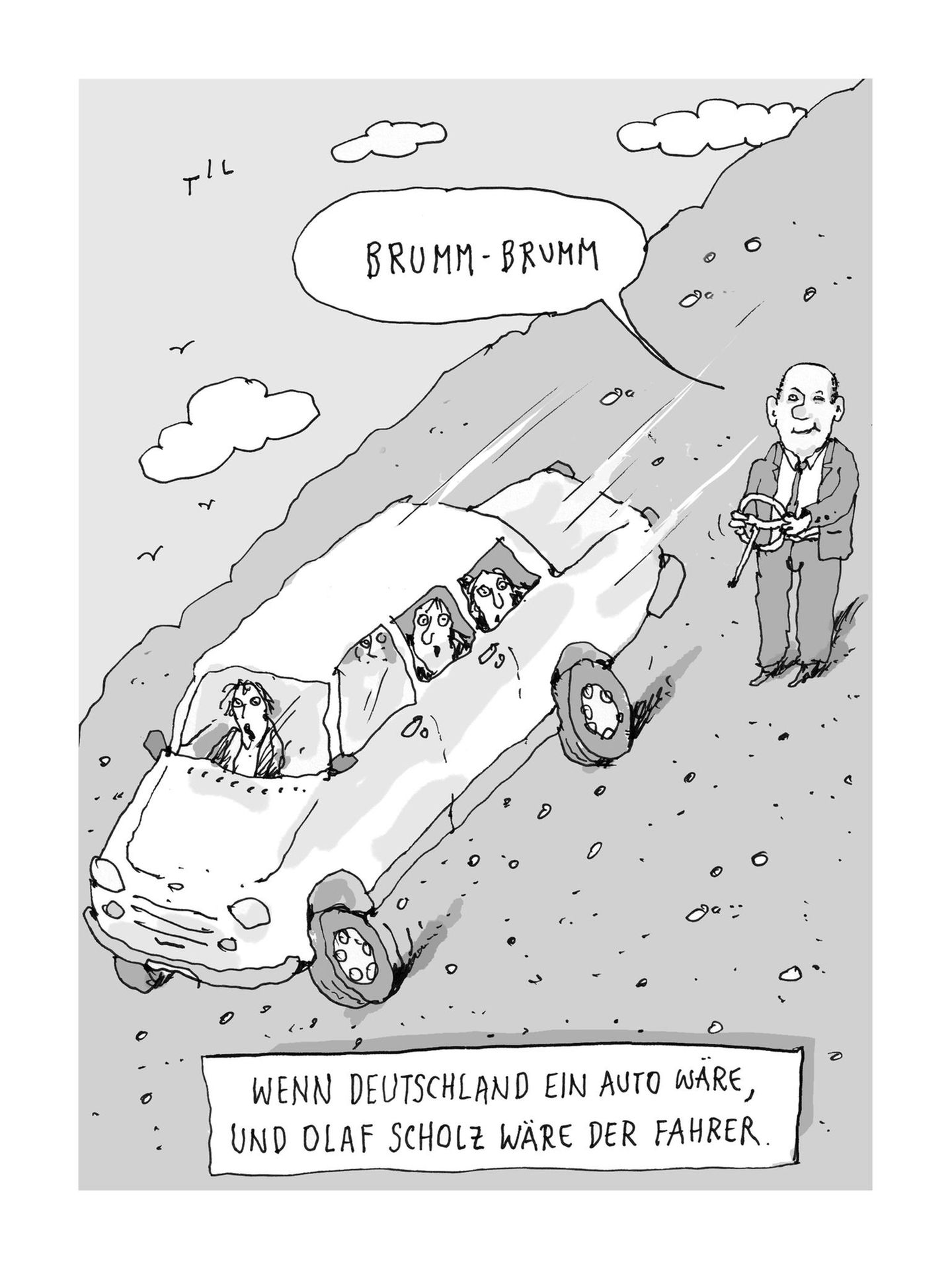 Jahresrückblick: "Welcher Wein passt zu Weltuntergang?": Til Mette lässt 2023 in 25 Cartoons Revue passieren