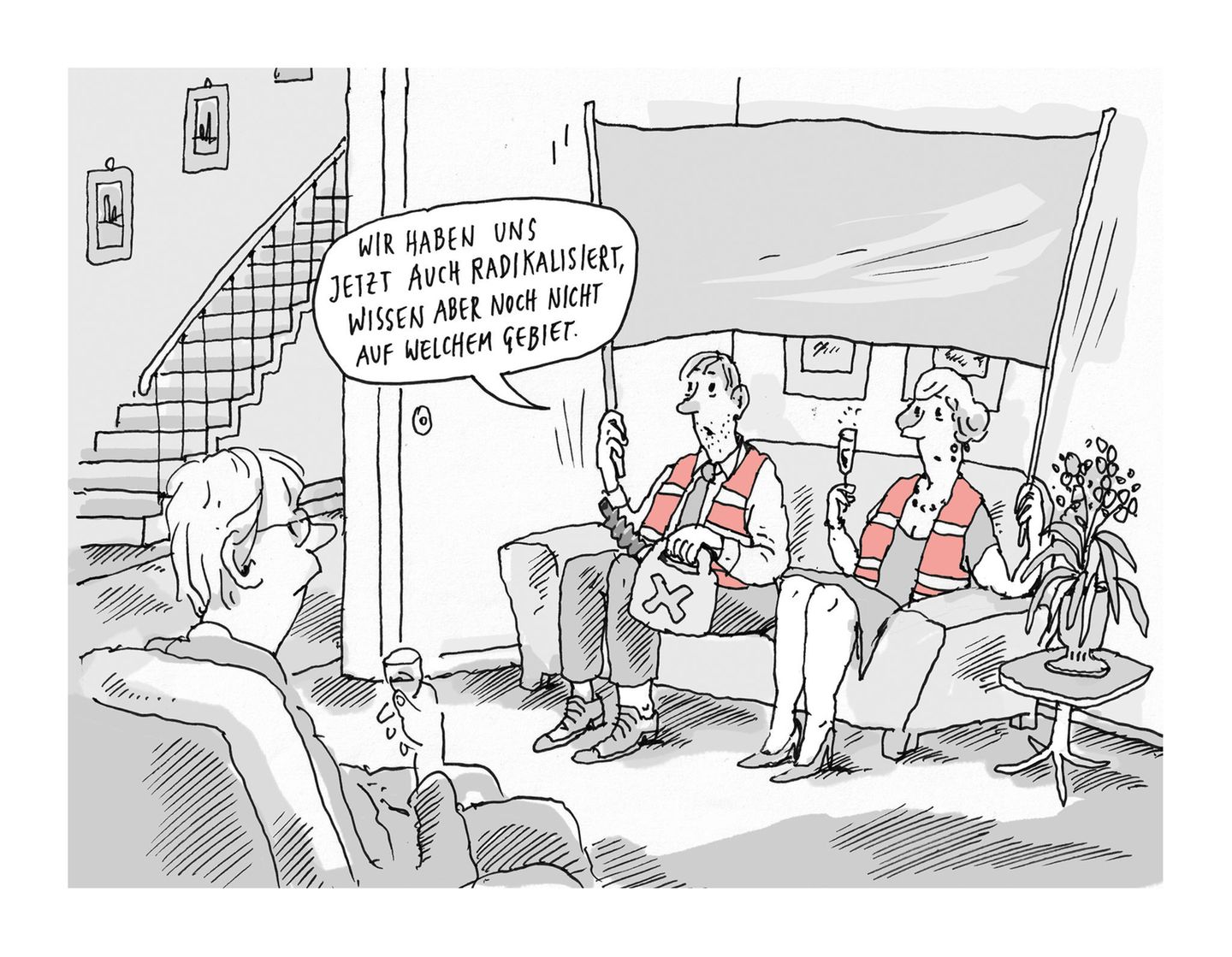 Jahresrückblick: "Welcher Wein passt zu Weltuntergang?": Til Mette lässt 2023 in 25 Cartoons Revue passieren