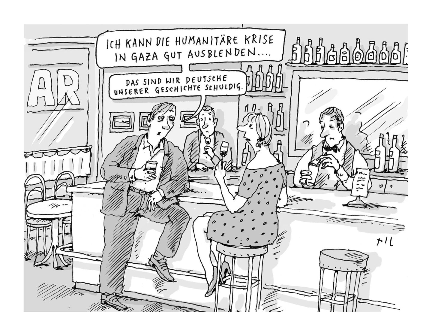 Jahresrückblick: "Welcher Wein passt zu Weltuntergang?": Til Mette lässt 2023 in 25 Cartoons Revue passieren