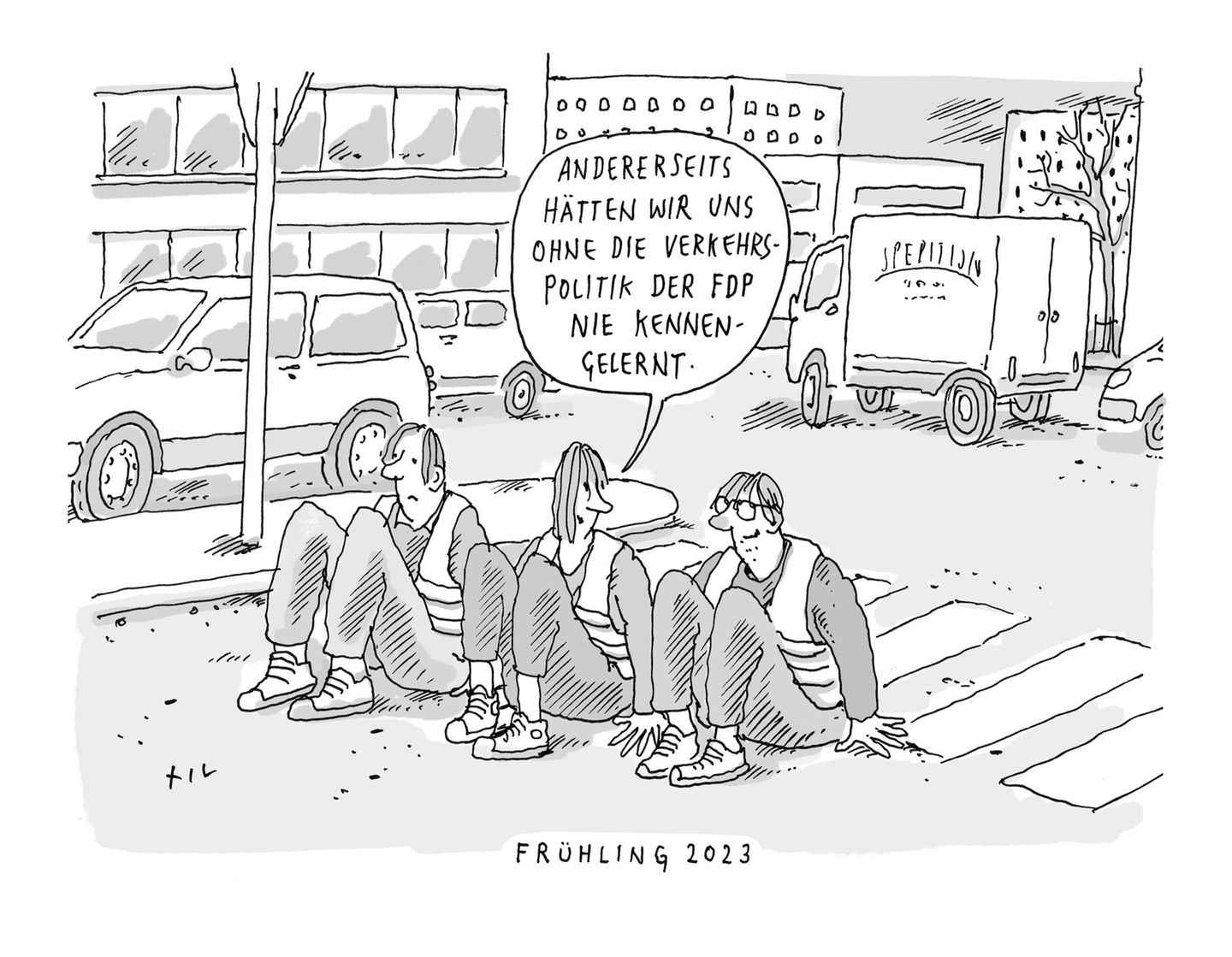 Jahresrückblick: "Welcher Wein passt zu Weltuntergang?": Til Mette lässt 2023 in 25 Cartoons Revue passieren