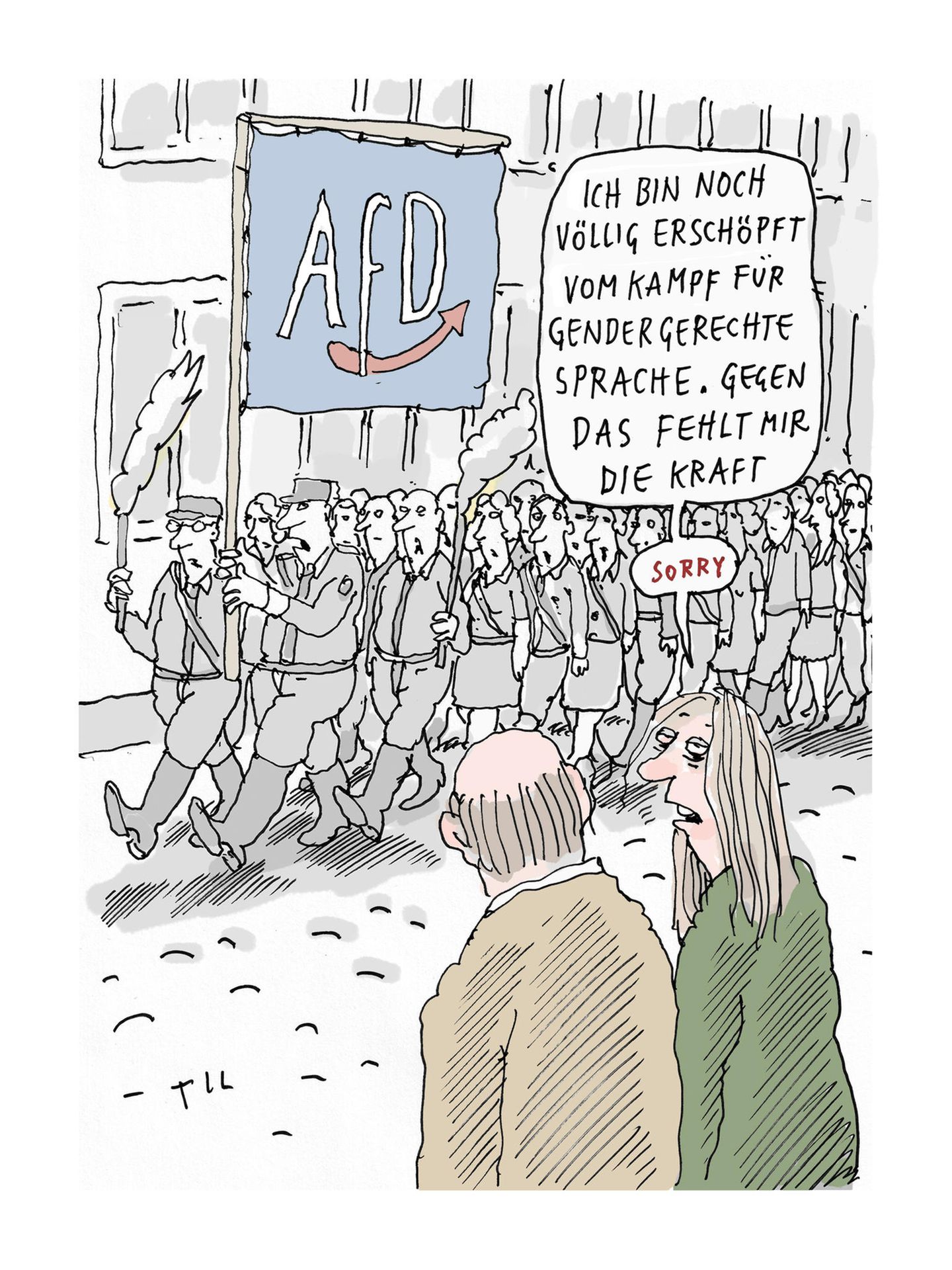 Jahresrückblick: "Welcher Wein passt zu Weltuntergang?": Til Mette lässt 2023 in 25 Cartoons Revue passieren