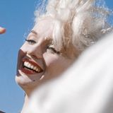 Marilyn Monroe bei Dreharbeiten in der Nähe von San Diego, Kalifornien