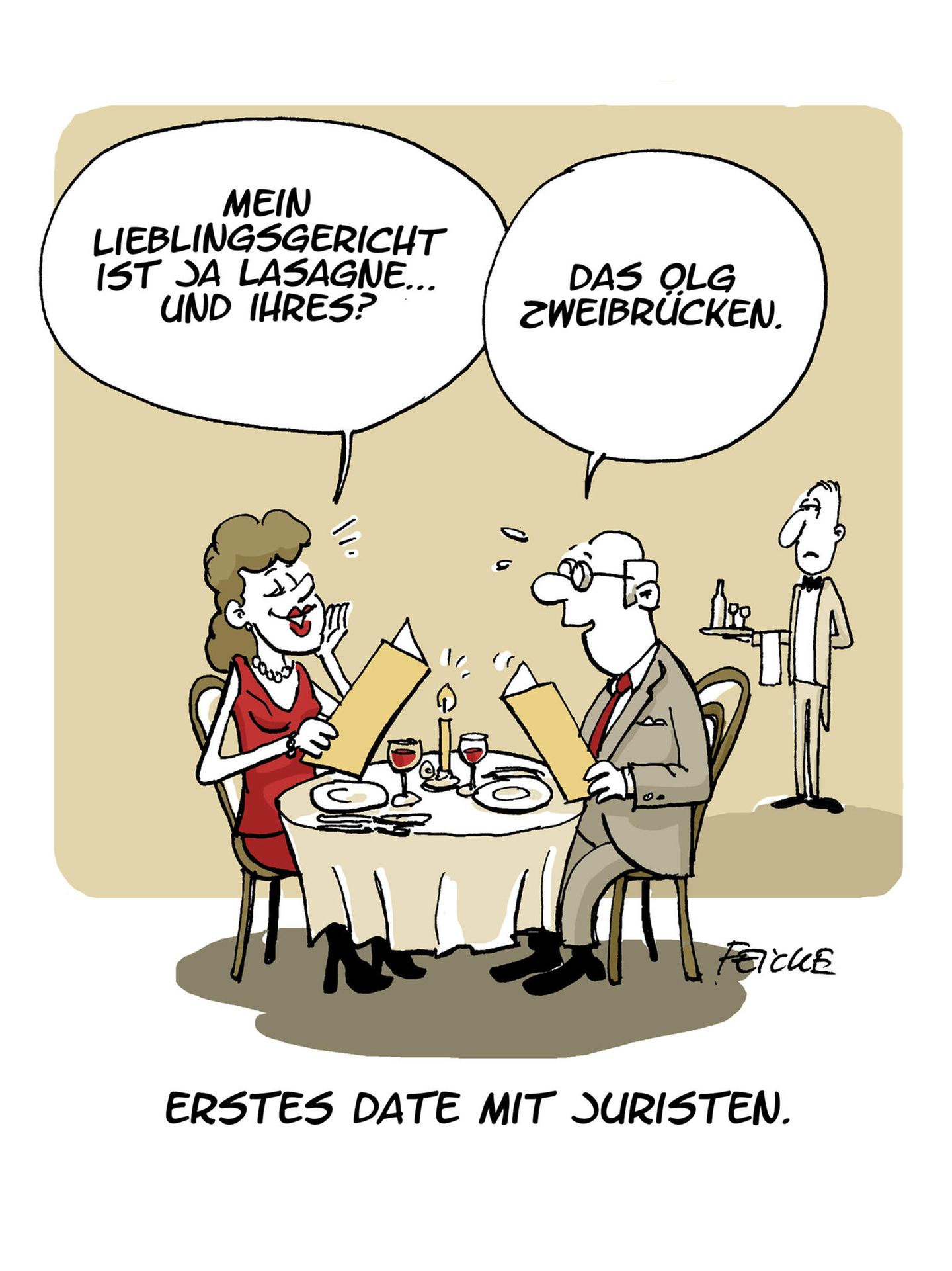 Über 300 Justiz-Cartoons hat der Richter Tim Oliver Feicke gezeichnet. Hier eine kleine Auswahl