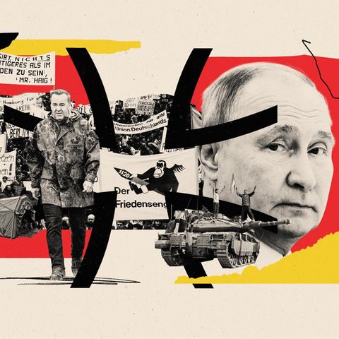 Illu mit Pistorius, Panzer und Putin
