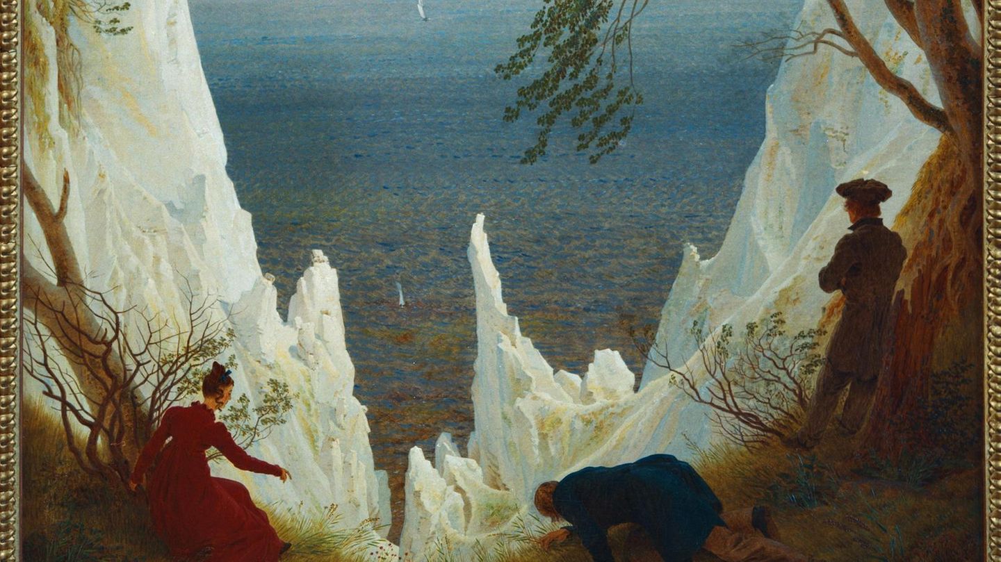 Caspar David Friedrich-Gemälde "Kreidefelsen auf Rügen" (1818)