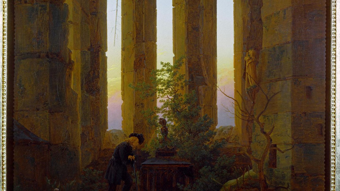 Caspar David Friedrich-Gemälde "Huttens Grab" (1823)