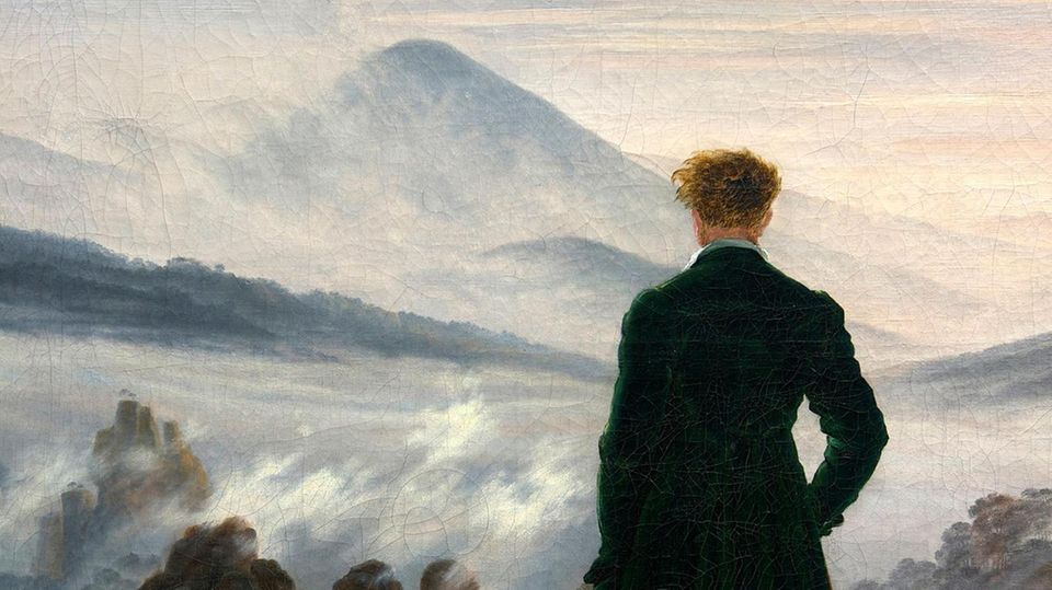 Caspar David Friedrich-Gemälde "Der Wanderer über dem Nebelmeer" (1818)