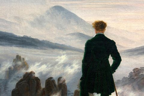 Caspar David Friedrich-Gemälde "Der Wanderer über dem Nebelmeer" (1818)