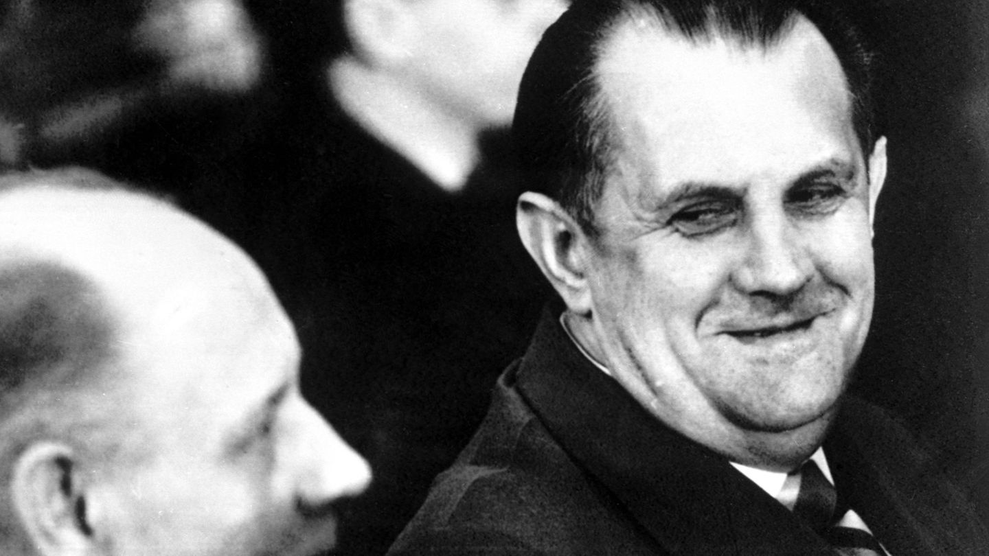 Oswald Kaduk im Auschwitz-Prozess