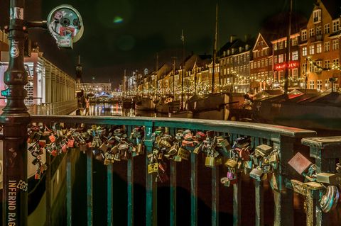Kopenhagen Nyhavn in der Weihnachtszeit