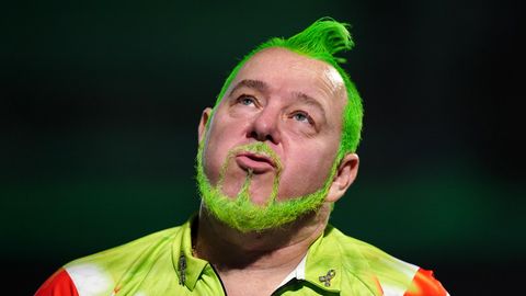 Peter Wright, genannt Snakebite, ist bei der Darts WM 2024 schon ausgeschieden