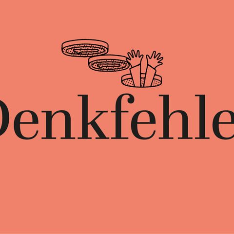 Eine Illustration mit dem Wort "Denkfehler"