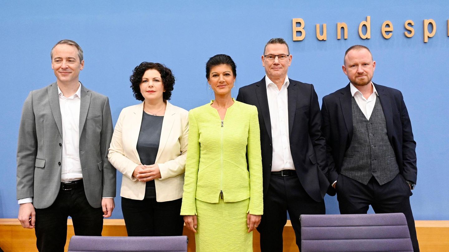 Die Präsentation des Vereins Bündnis Sahra Wagenknecht bei der Bundespressekonferenz Die Präsentation des Vereins Bündnis Sahra Wagenknecht bei der Bundespressekonferenz