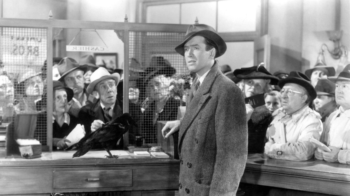 James Stewart (Mitte) in "Ist das Leben nicht schön?"     