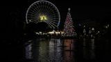 Weihnachtliche Beleuchtung an der französischen Küste