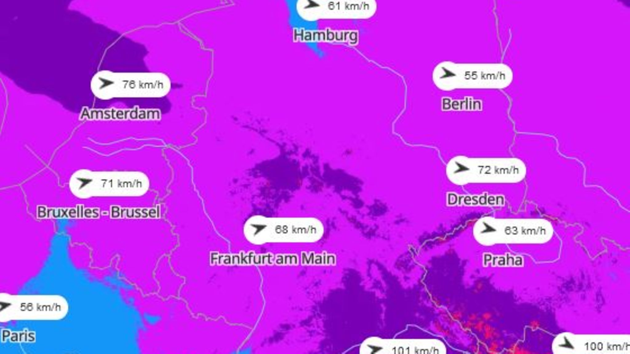 Wetter an Weihnachten Karten zeigen, wo es stürmt und STERN.de