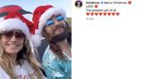 Heidi Klum und Tom Kaulitz mit Weihnachtsmütze