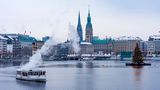 Die Binnenalster in Hamburg
