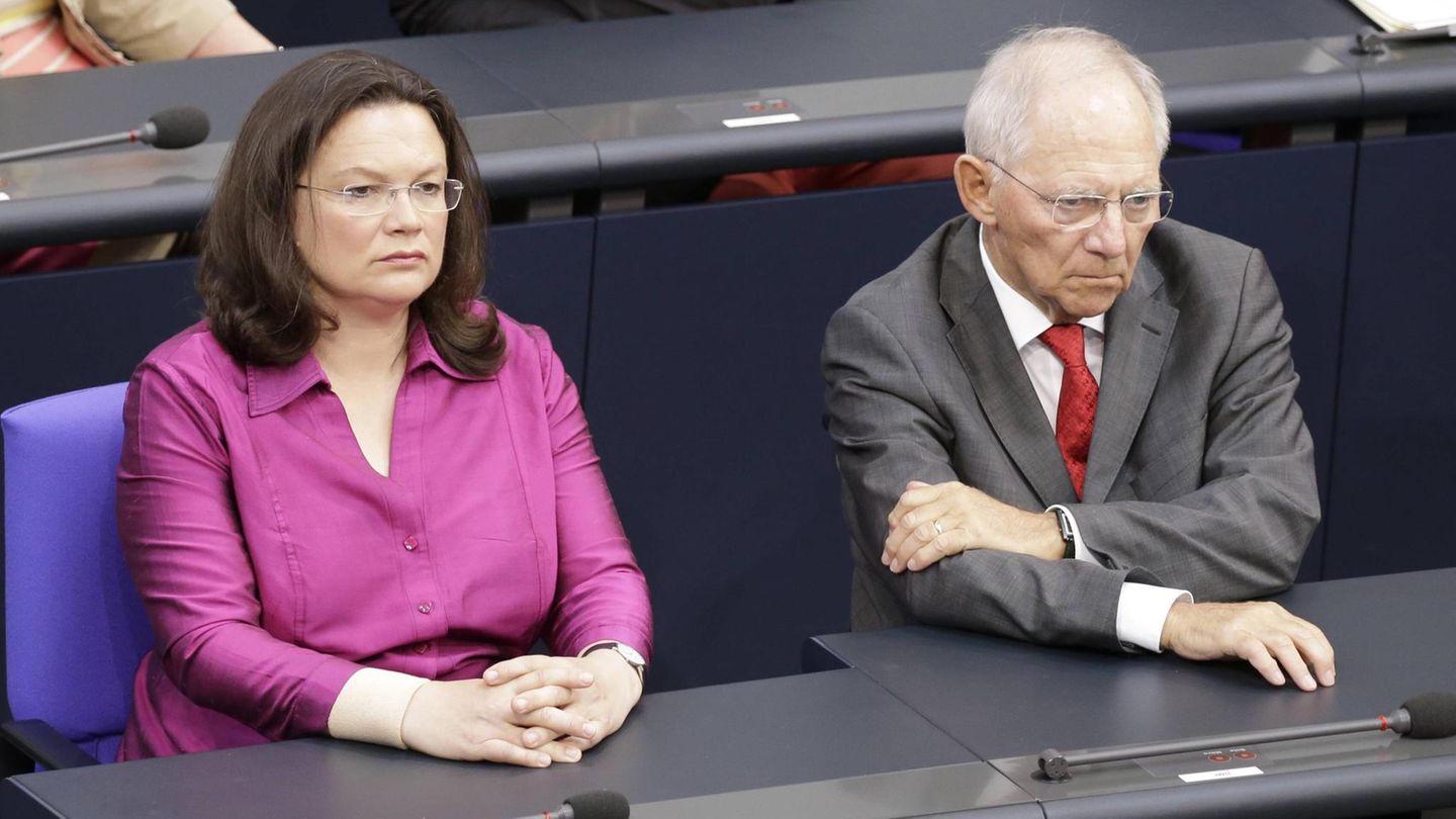 Wolfgang Schäuble und Andrea Nahles Wolfgang Schäuble und Andrea Nahles