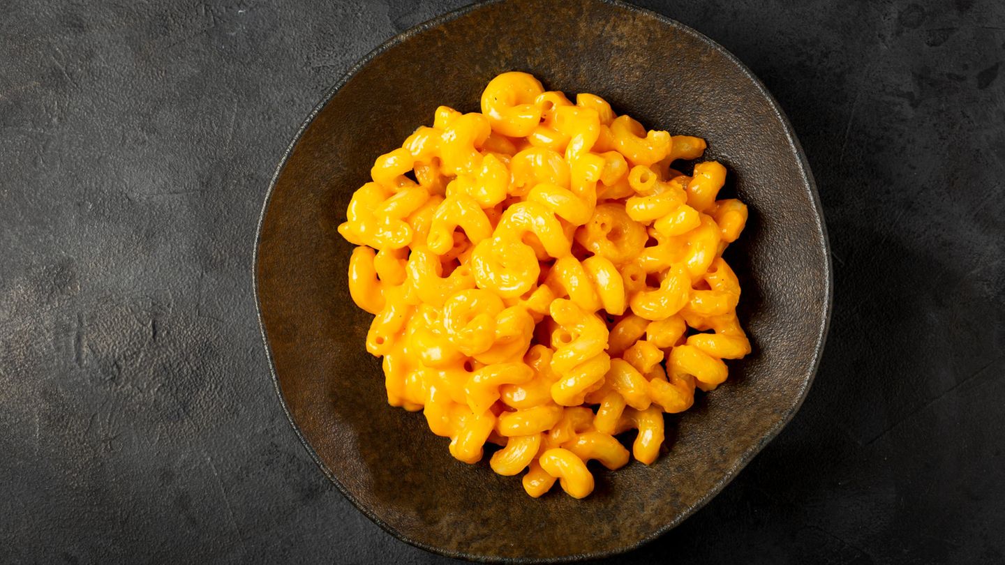 Erst Kürbissuppe, am nächsten Tag gib's mit den Resten "Maccheroni and Cheese"