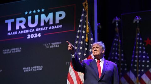 Donald Trump bei einem Wahlkampfauftritt in Iowa