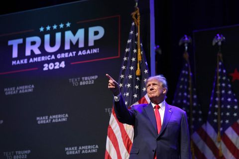Donald Trump bei einem Wahlkampfauftritt in Iowa