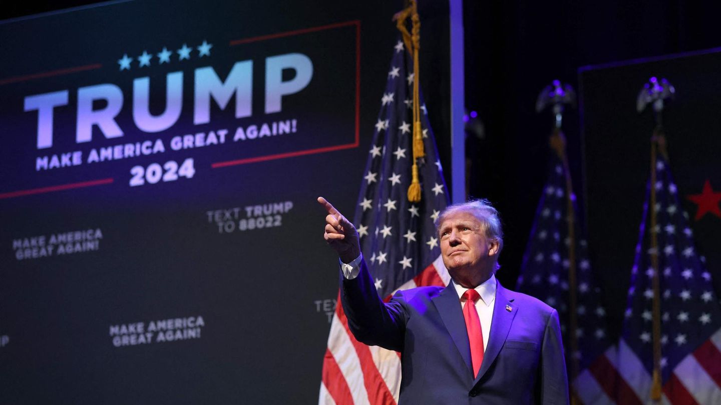 Donald Trump bei einem Wahlkampfauftritt in Iowa Donald Trump bei einem Wahlkampfauftritt in Iowa