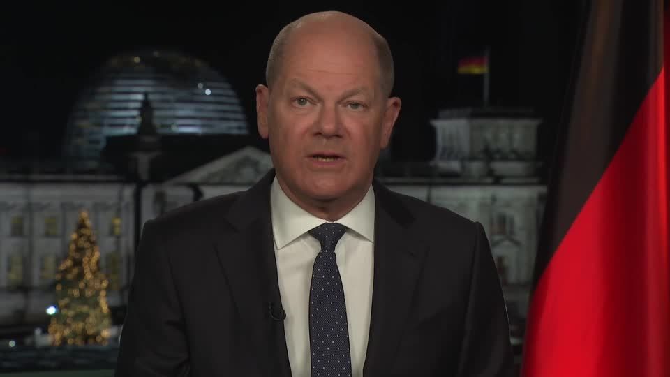 Video: "Wir kommen auch mit Gegenwind zurecht" - Scholz in Neujahrsansprache