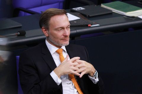 Bundesfinanzminister Christian Lindner Mitte Dezember 2023 auf der Regierungsbank.