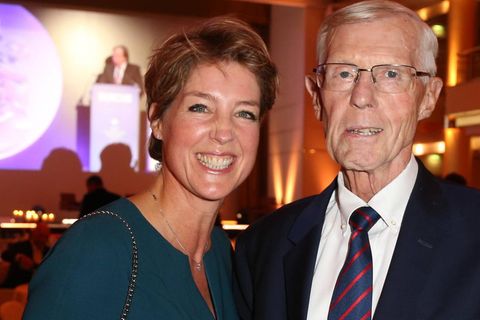 Christina Block mit ihrem Vater Eugen Block auf einer Gala
