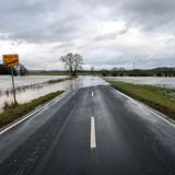 Land unter bei Wörlsdorf im Landkreis Coburg, direkt an der Grenze zu Thüringen