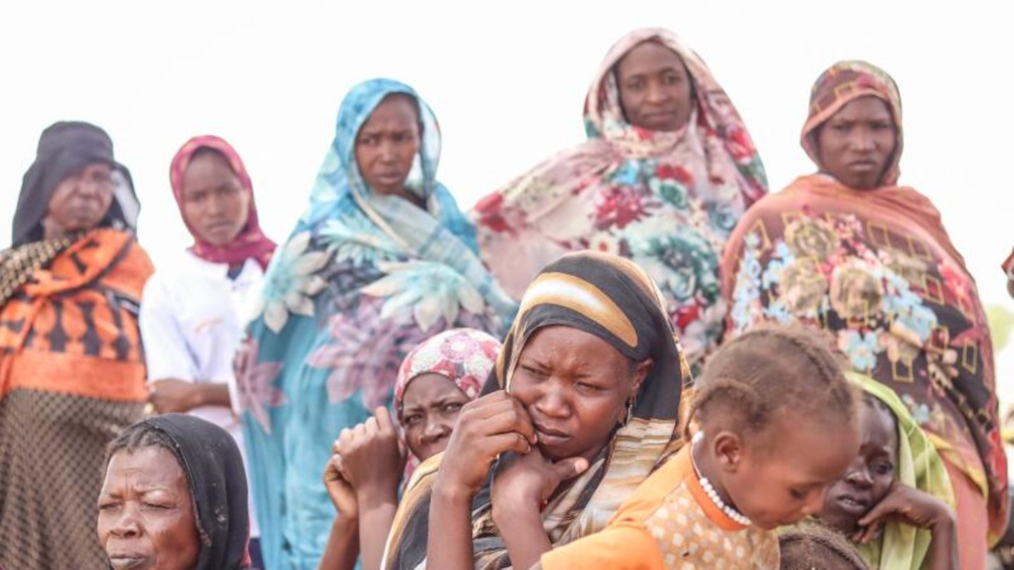 Sudanesische Flüchtlinge aus der Region Tandelti, die in den Tschad gelangt sind