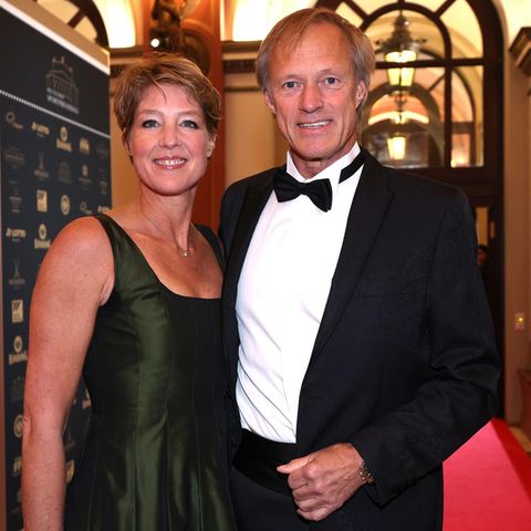 Gerhard Delling mit Christina Block Ende 2023 beim Deutschen Sportpresseball