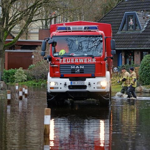 Hochwasser Borgfeld Wümme