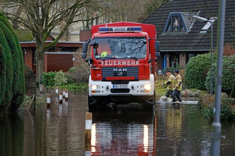 Hochwasser Borgfeld Wümme