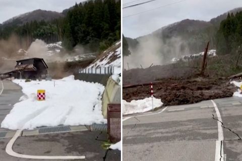 Japan: Augenzeugenvideo zeigt Gerölllawine nach schwerem Erdbeben