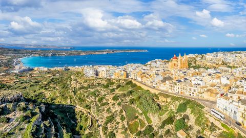 Blick on Mellieħa Richtung der Schwesterinseln Comino und Gozo