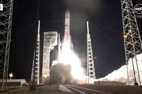 Die Vulcan-Rakete vom Typ "Vulcan Centaur" der United Launch Alliance startet zum Mond