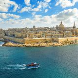 Maltas Hauptstadt Valetta aus der Luft besehen