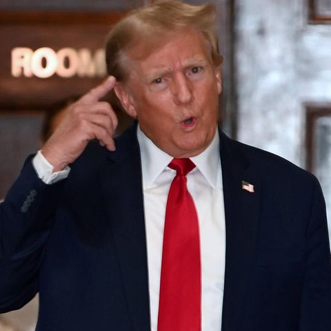 Donald Trump am Rande einer Gerichtsverhandlung im Dezember in New York