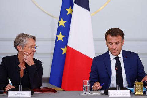Élisabeth Borne und Emmanuel Macron
