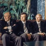 Helmut Schön, Beckenbauer, Berti Vogts und Jupp Kapellmann auf einem Sofa