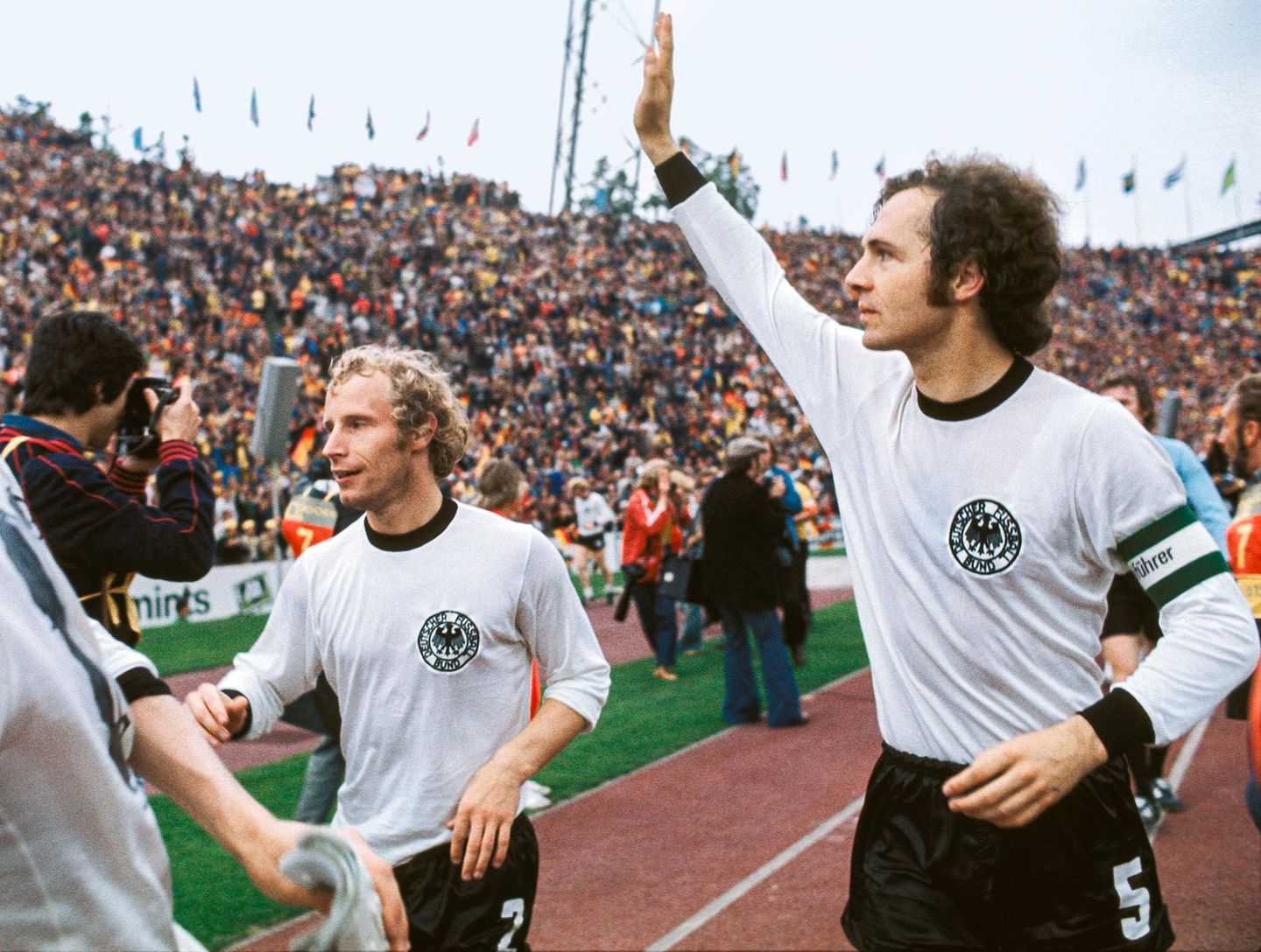 Beckenbauer 1974 im Stadion